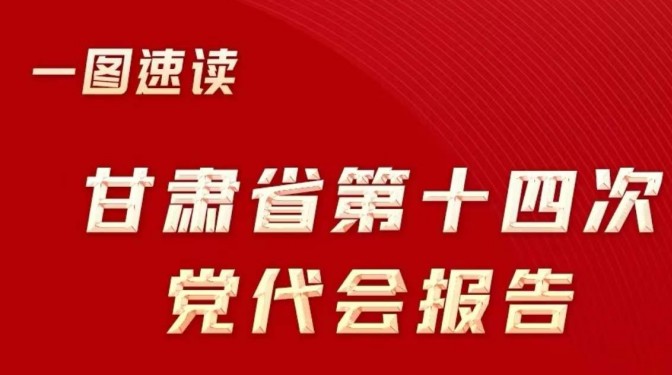 一图速读中国共产党甘肃省第十四次代表大会报告