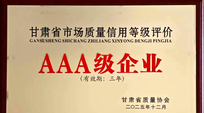 坚守质量诚信 勇担行业标杆 ——甘肃建科院获评省级市场质量信用AAA级企业